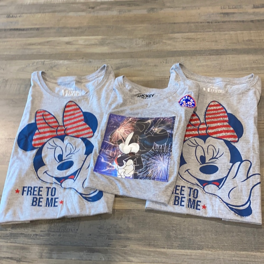 Bundle of 3 Youth Minnie and Mickey Shirts
